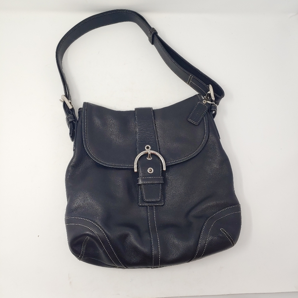 Vintage 90s Coach Soho Leather Shoulder Hobo Crossbody Bag Creed #9480